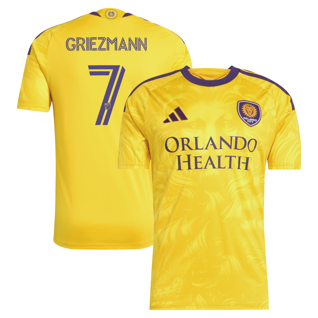 Men's Orlando City SC Antoine Griezmann Yellow 2026 Sunken Treasure Jersey