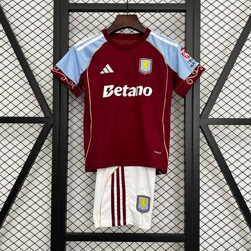 Aston Villa 25/26 – Kit Infantil Local