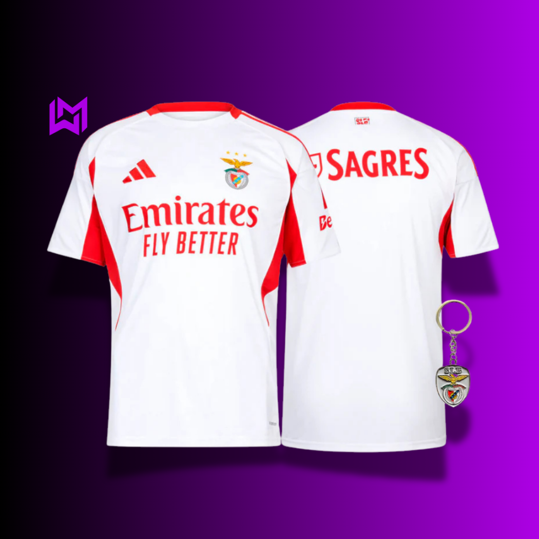 Benfica 2025/26 White Away Jersey