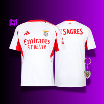 Benfica 2025/26 White Away Jersey