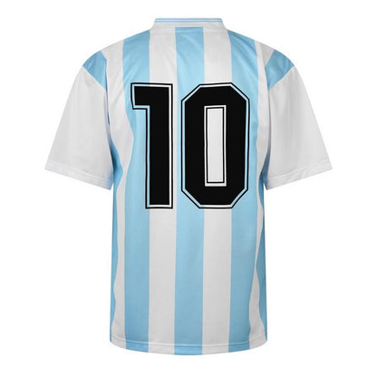Argentina World Cup Finals No 10 Retro Home Shirt 1990