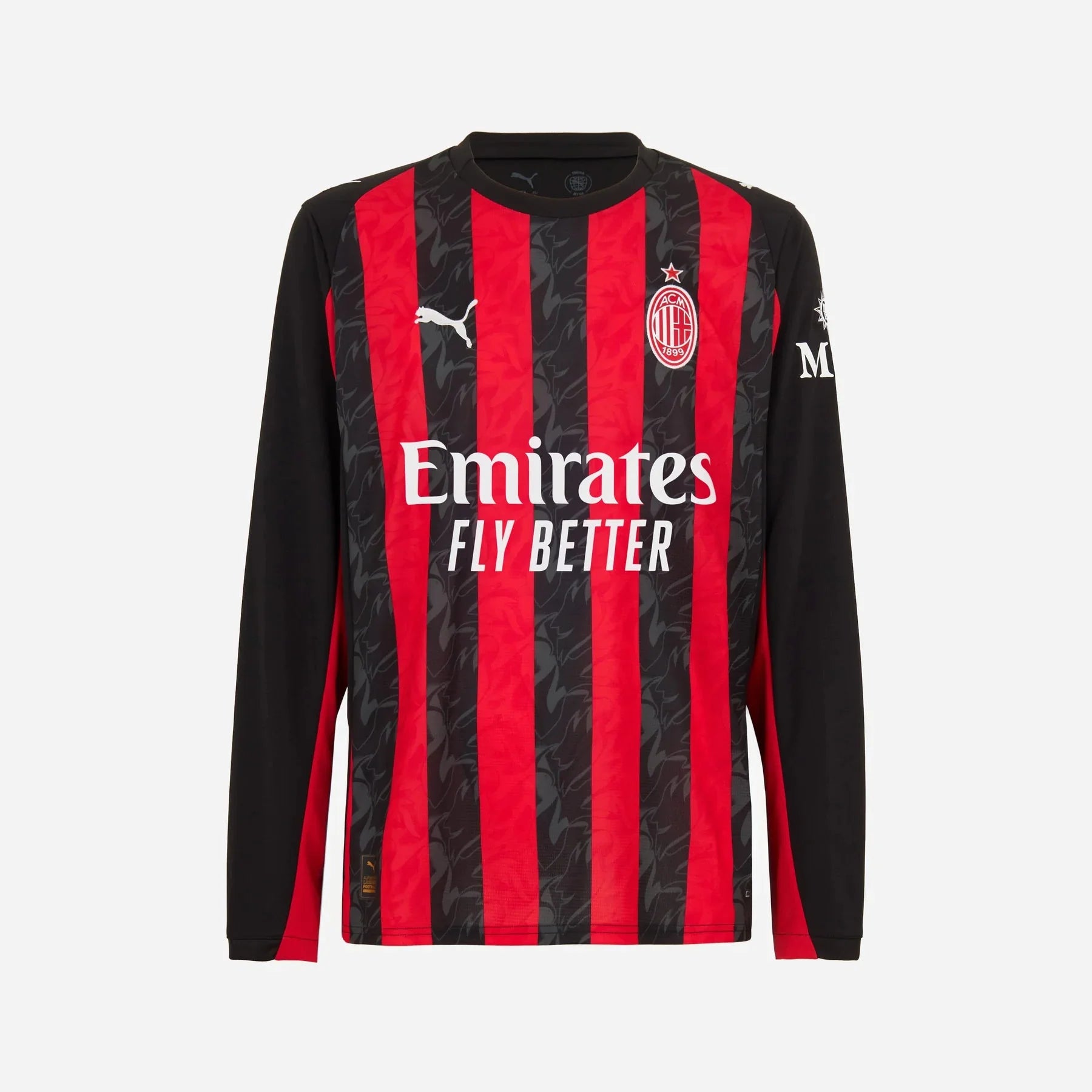 Jersey AC Milan Long Sleeve 2025/26 Home – Fan Version