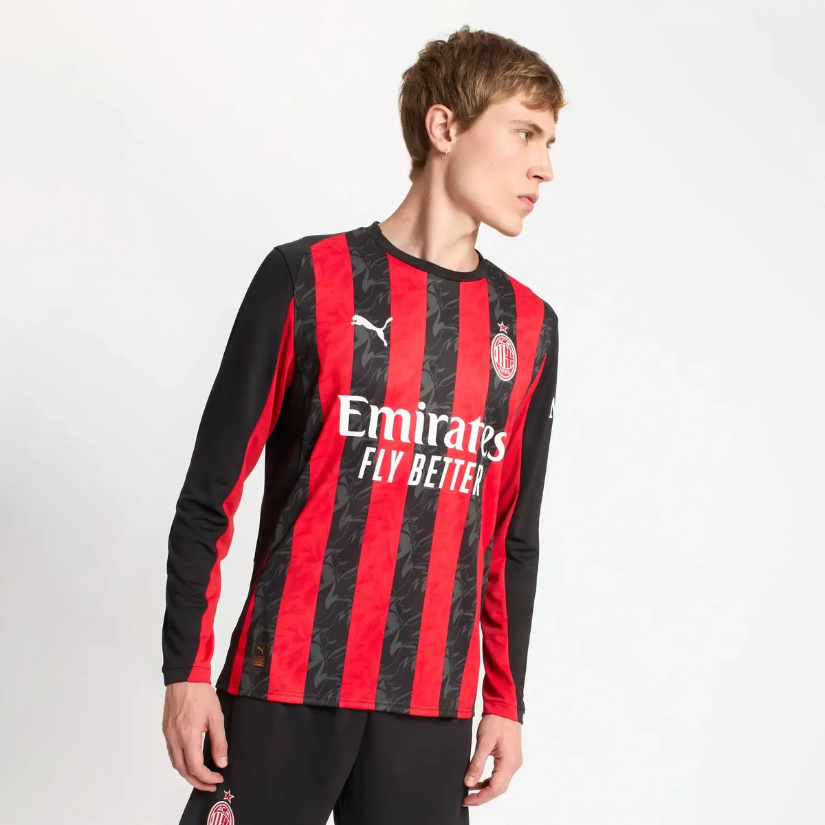 Jersey AC Milan Long Sleeve 2025/26 Home – Fan Version