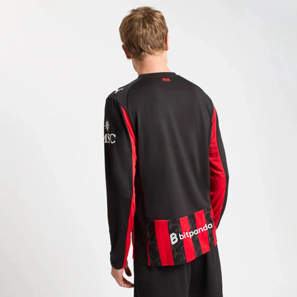 Jersey AC Milan Long Sleeve 2025/26 Home – Fan Version