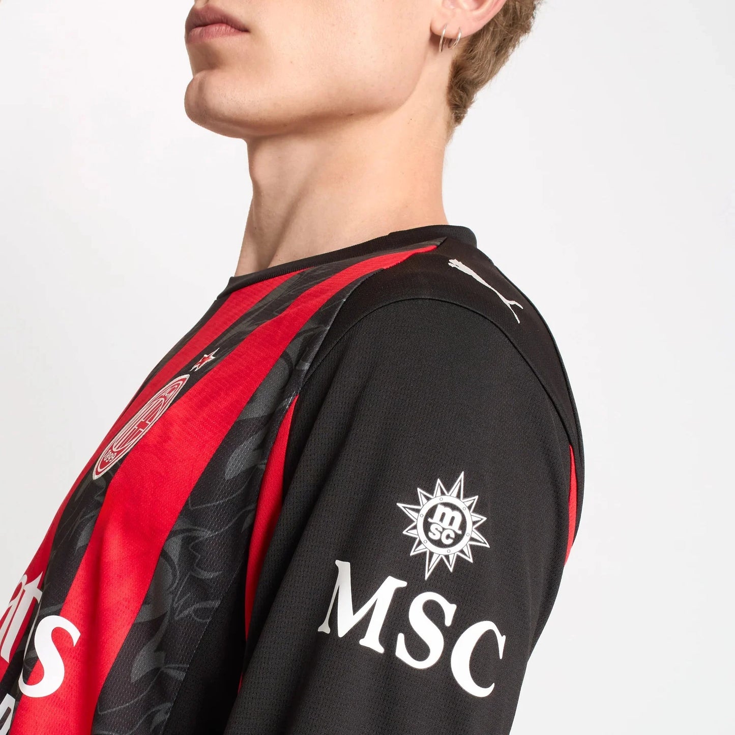 Jersey AC Milan Long Sleeve 2025/26 Home – Fan Version