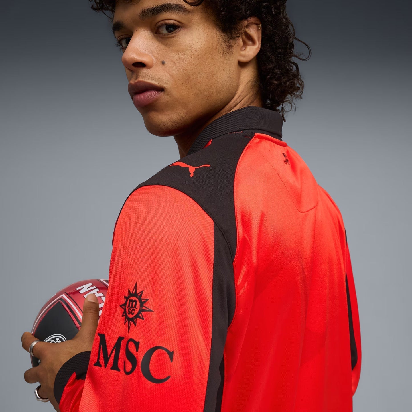 Retro Jersey AC Milan Long Sleeve x SLAM JAM Red