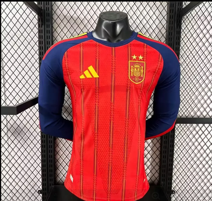 Spain 2026 World Cup Home Long Sleeve Jersey – 2 Stars