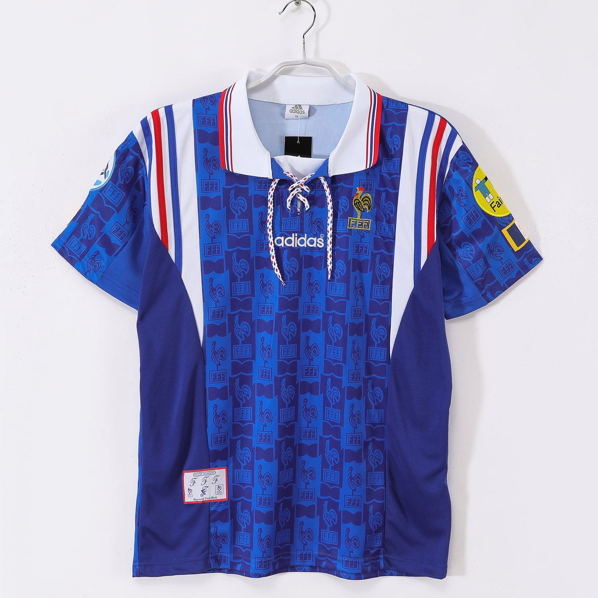 Men's France Retro Vintage 1996 Home Jersey