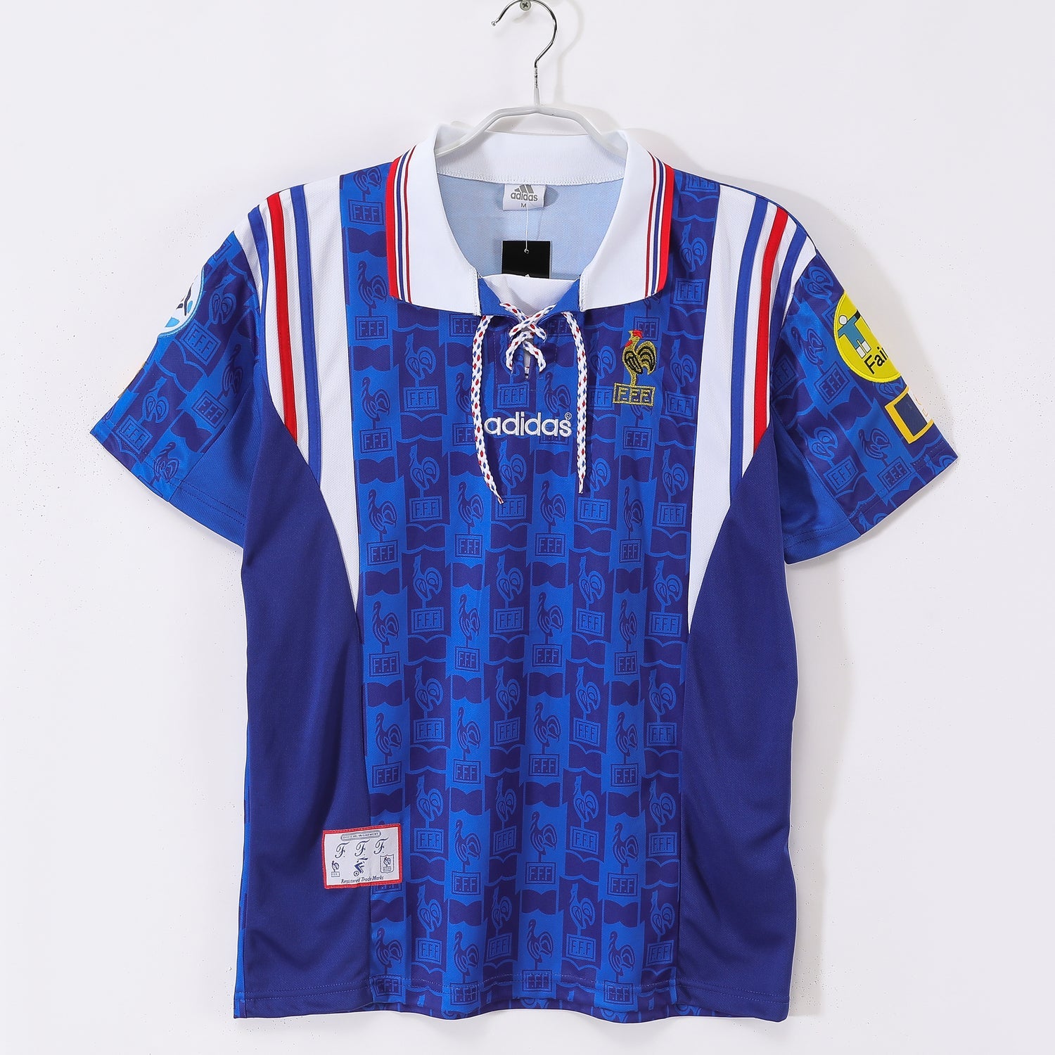 Men's France Retro Vintage 1996 Home Jersey