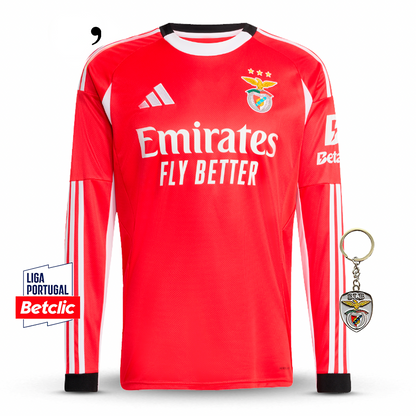 Benfica 2025/26 Long Sleeve Home Jersey