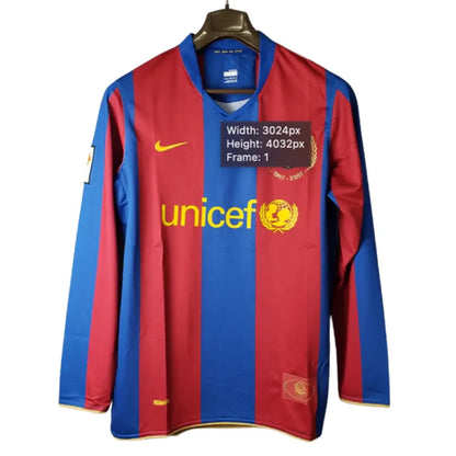 Long Sleeve Jersey Barcelona 2007/08 Nike – Grená