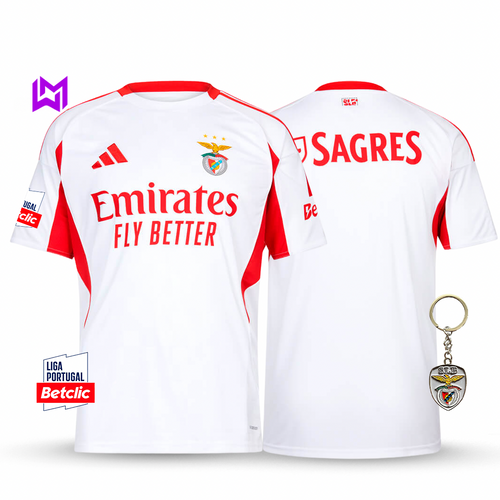 Benfica 2025/26 White Away Jersey