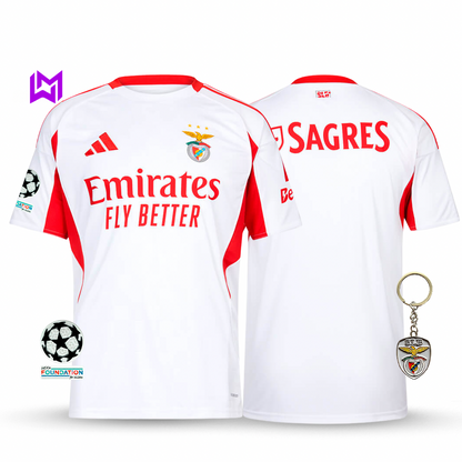 Benfica 2025/26 White Away Jersey