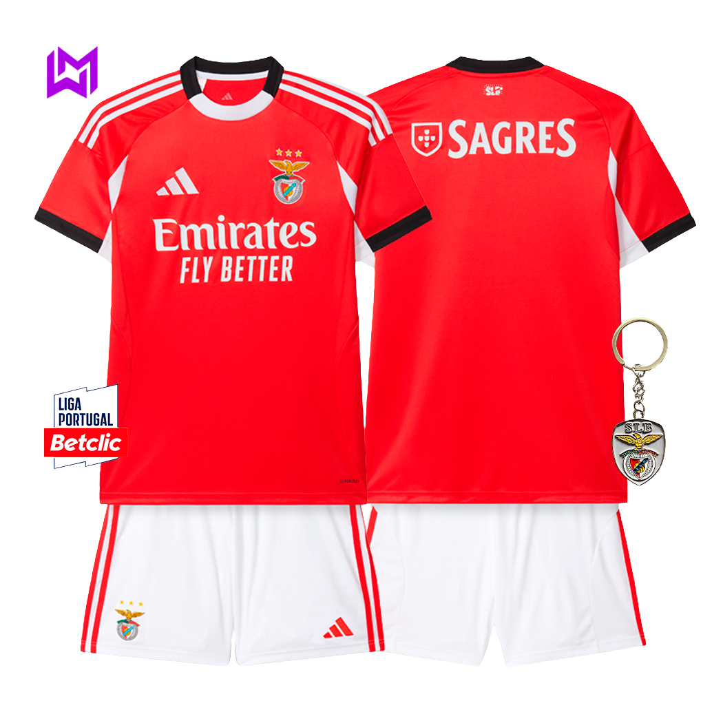 Benfica 2025/26 Home Kids Kit