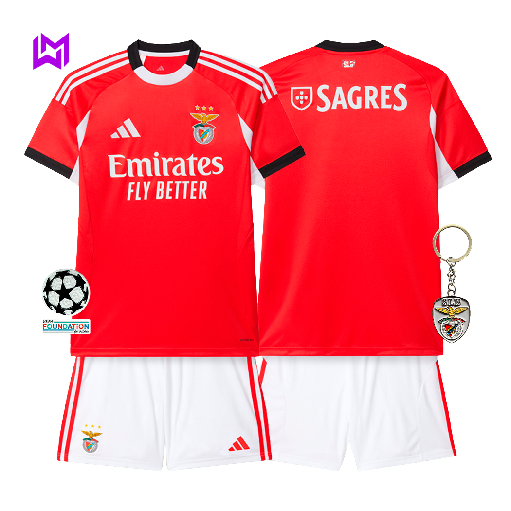 Benfica 2025/26 Home Kids Kit