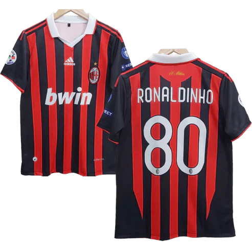 Retro Jersey AC Milan Ronaldinho Embroidery