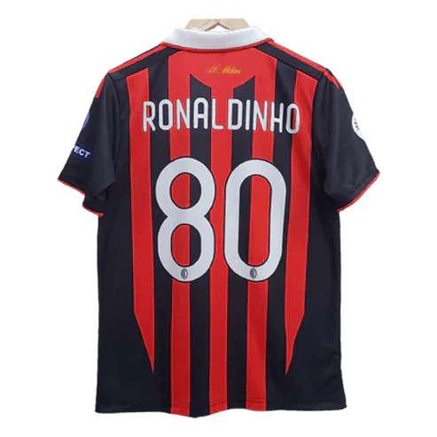 Retro Jersey AC Milan Ronaldinho Embroidery