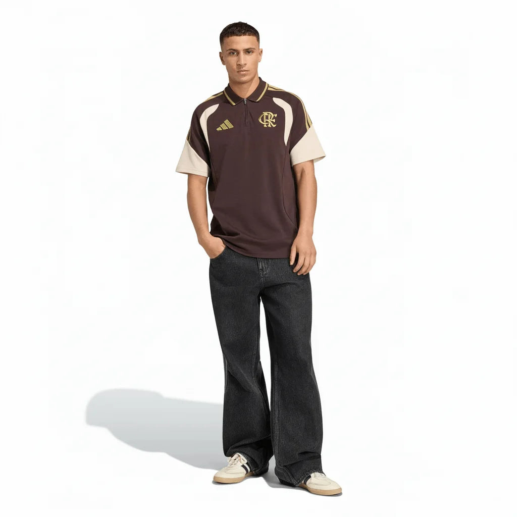 Jersey Polo Adidas Flamengo 2026/27 Training Marrom