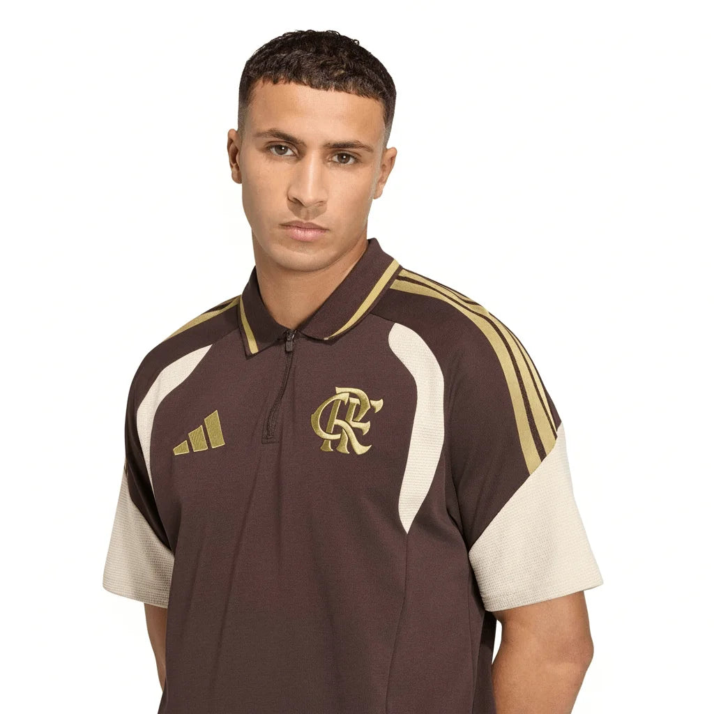 Jersey Polo Adidas Flamengo 2026/27 Training Marrom