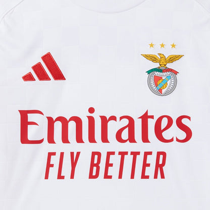 Benfica 2025/26 White Away Jersey