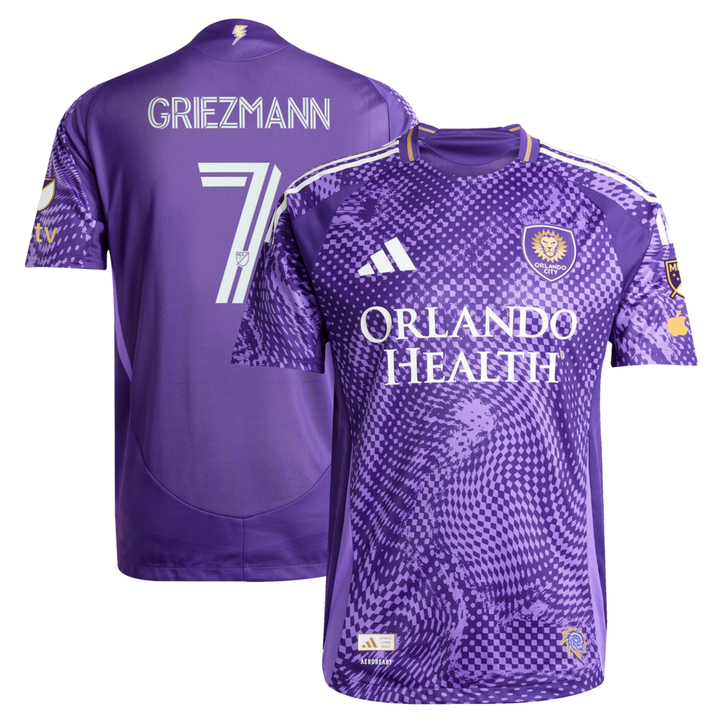 Men's Orlando City SC Antoine Griezmann Purple 2025 Perfect Storm Jersey